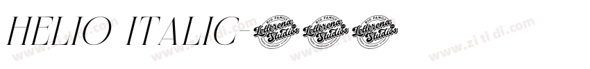 Helio Italic字体转换
